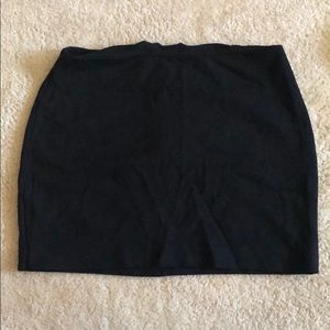 Black mini skirt